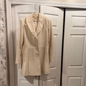 Trina Turk Cream Women's Blazer Coat